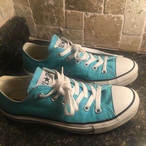 CONVERSE ALLSTAR WOMENS 8, MENS 6. TIFFANY BLUE